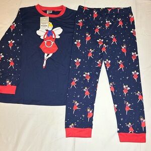 Vikita Girls Size 11/12 Years Blue Angel Pajama Set Christmas NWT
